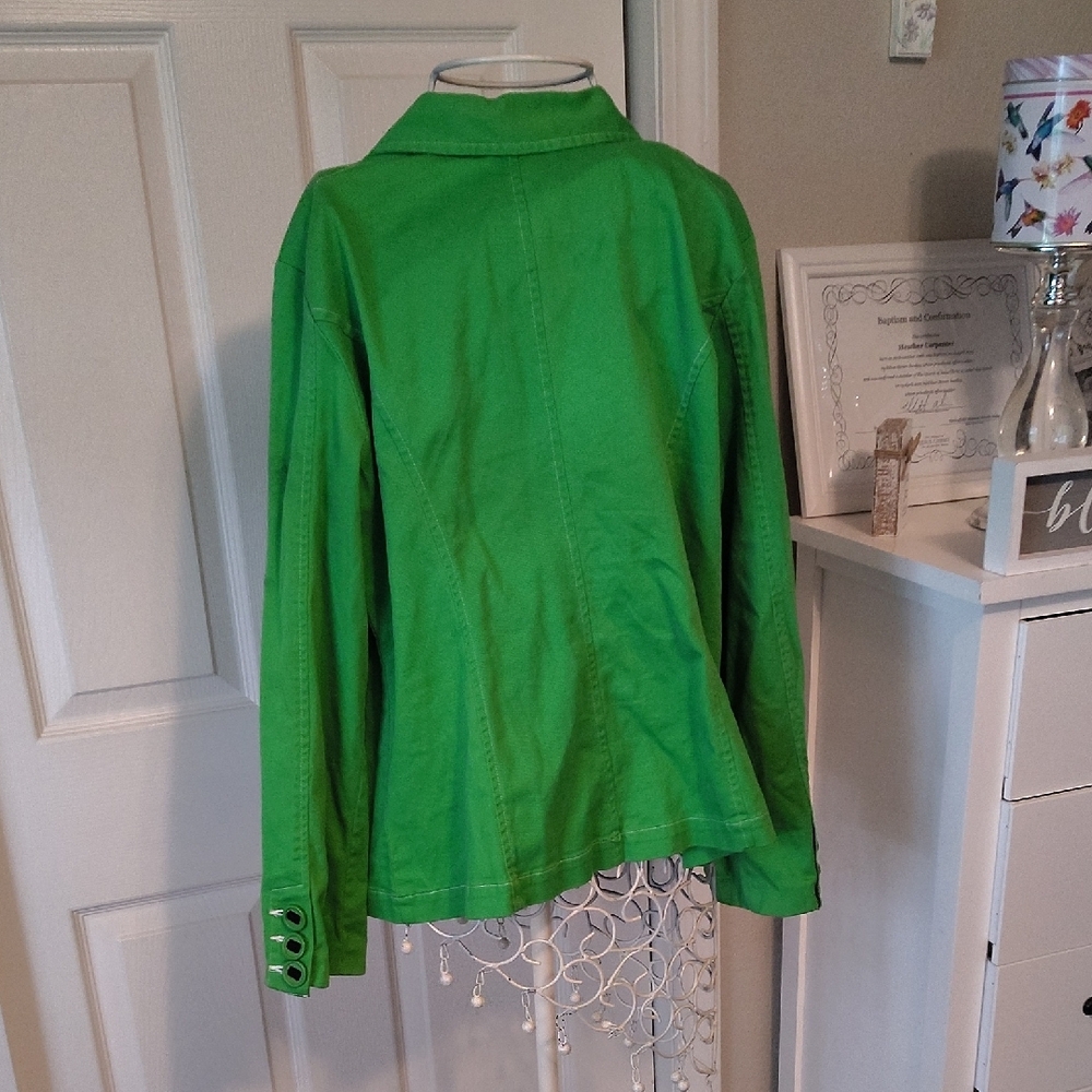 Ruby Rd. Vibrant Green Utility Jacket - Picture 5 of 5